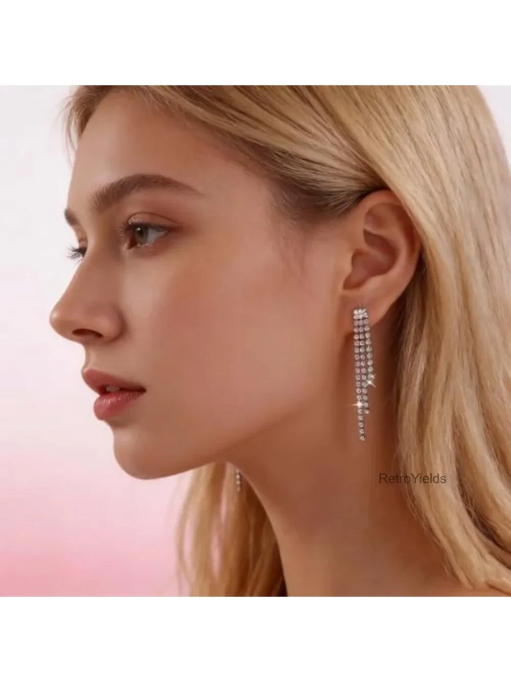 Crystal Tassel Chandelier Dangle Earrings for Women